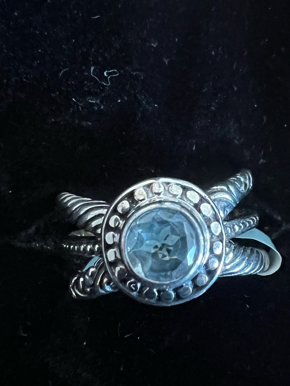 New Bali Sterling Silver Blue Topaz Sterling Silver Ring size 7!
